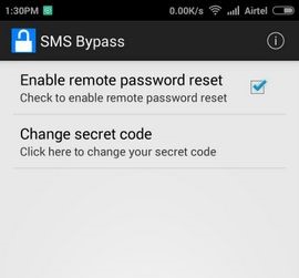 SMS unlock